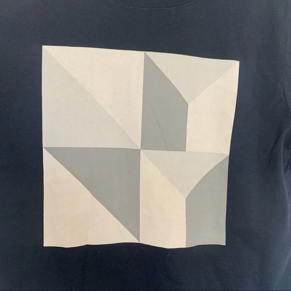 NWT Anthropologie Saturdays T-shirt top origami XSmall blue short sleeves tee